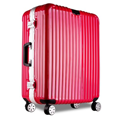 韩希路商务拉杆箱铝框行李箱万向轮旅行箱大托运箱22寸 (红色)
